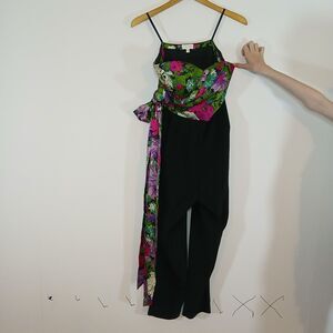 Ronny Kobo Scarlett Jumpsuit Silk Blend Floral L NWOT Resort Chic Romantic Glam